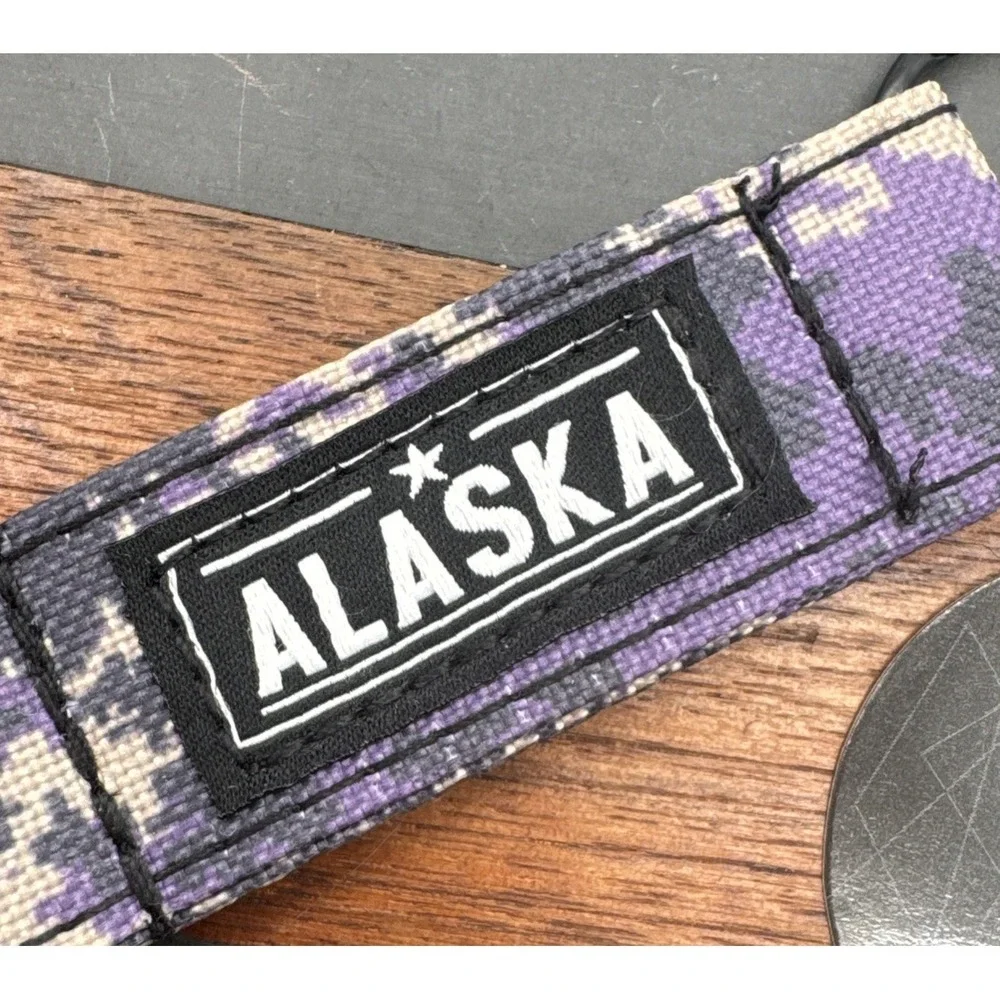 Robin Ruth Alaska Key Ring Purple Digital Camo